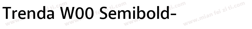 Trenda W00 Semibold字体转换